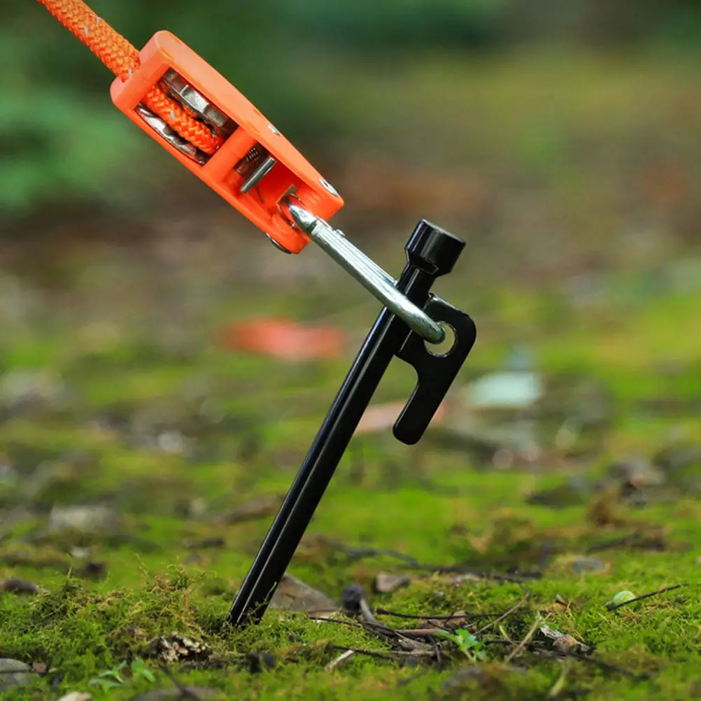 

1Set Professional Metal Tent Stakes Heavy Duty Outdoor Tent Pegs Strong Holding Power for Sand Snow Ground Practical Use