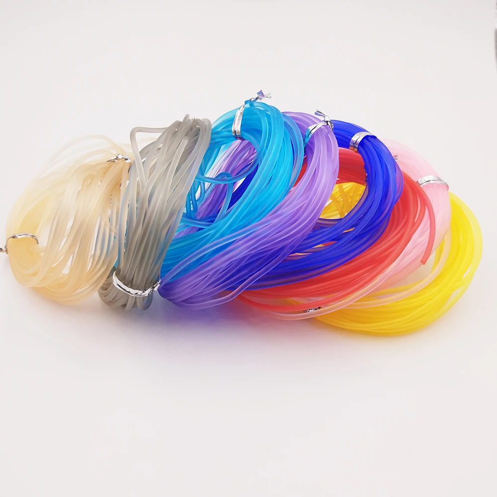 

2M 2MM Alear Silicone Rubber Rope Rainbow Candy Color DIY Jewelry Making Handmade Beaded Necklace Bracelet Accessory Material