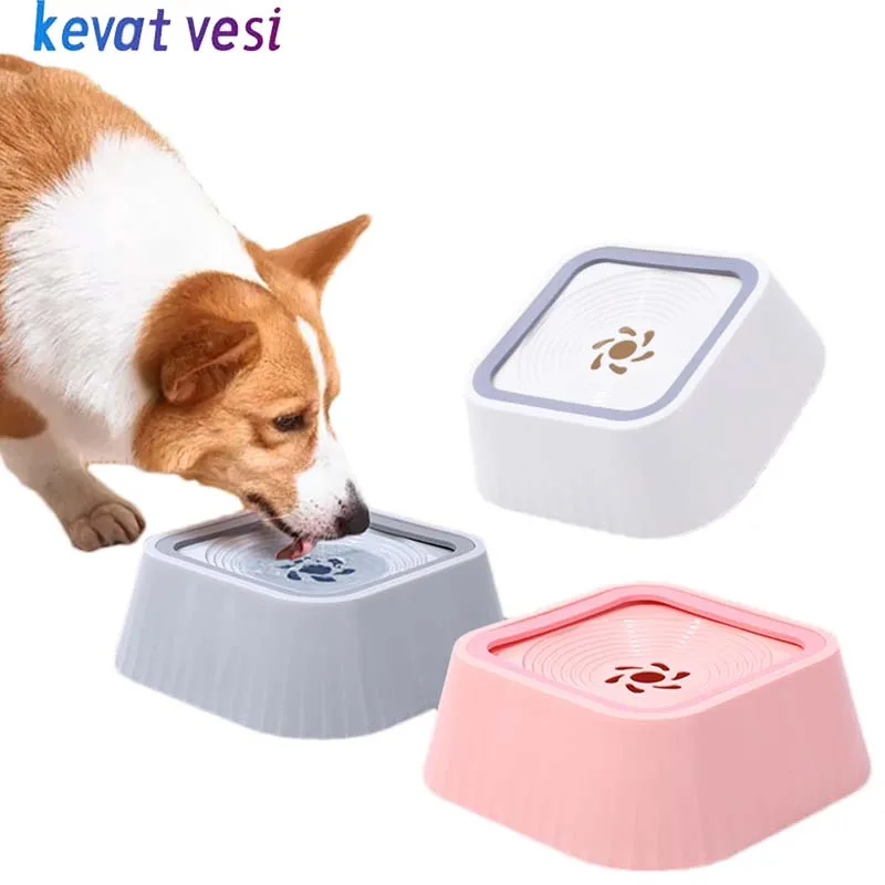 

1.3L Dog Drinking Water Floating Bowl Non-Wetting Mouth Large Capacity Dog Cat Water Dispenser Splash-proof Dog Drinking Feeder