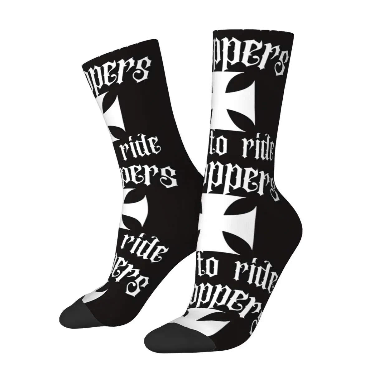 Hip Hop Vintage West Coast Choppers Crazy Men's compression Socks Unisex Harajuku Seamless Printed Novelty Crew Sock Boys Gift