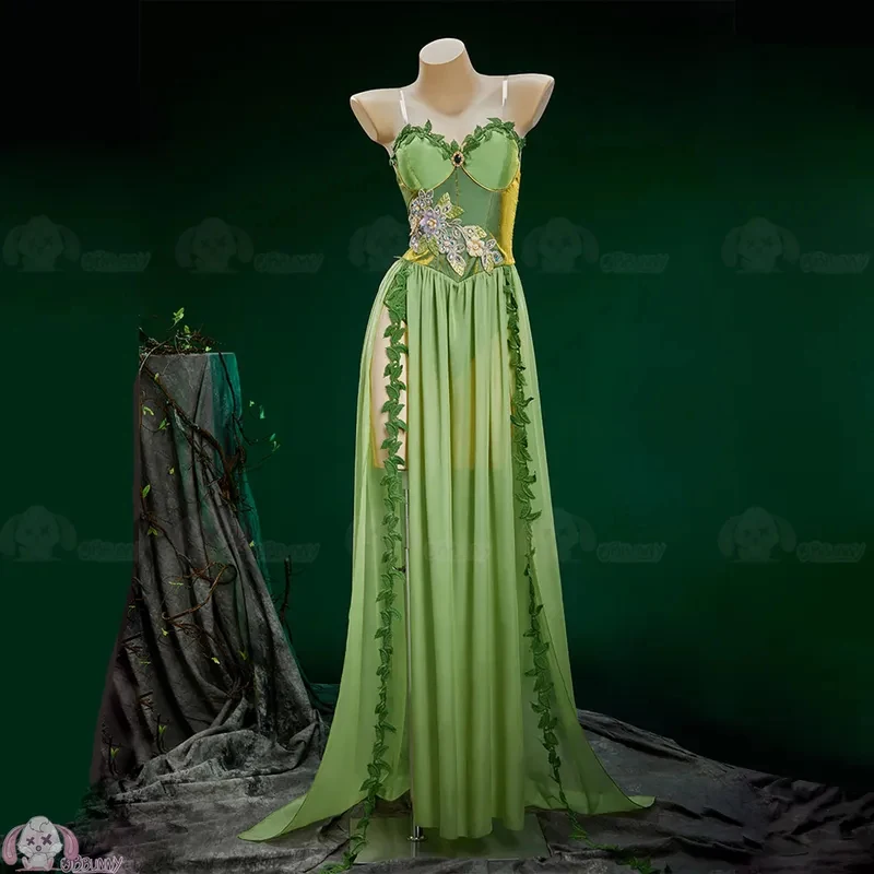 

Anime Fairy Elves Cosplay Costume Women Sexy Sling Long Medieval Queen Elf Dress Halloween Carnival Party Perform Clothesf