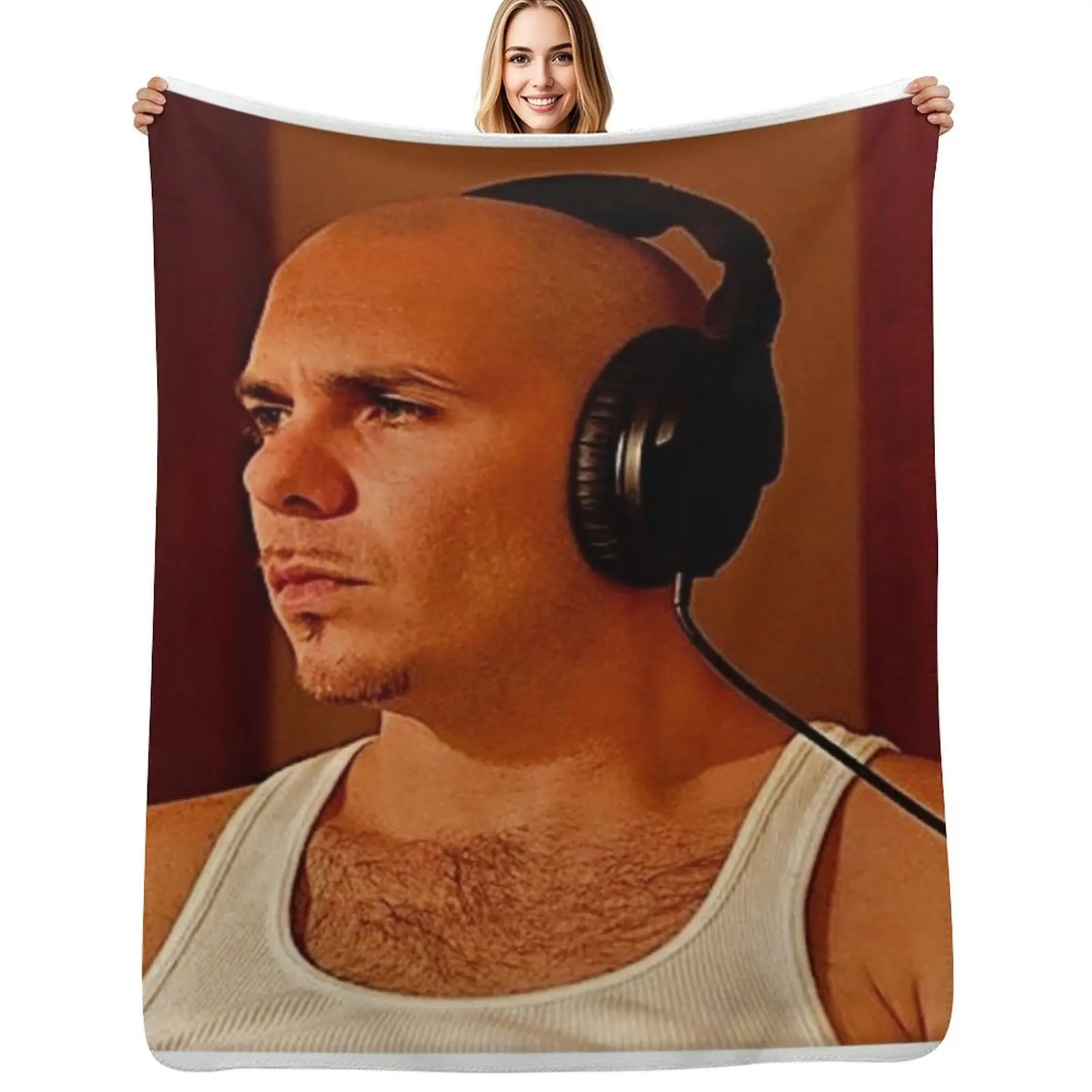 Mr worldwide Throw Blanket Travel Size Cozy Blanket for Plane Train