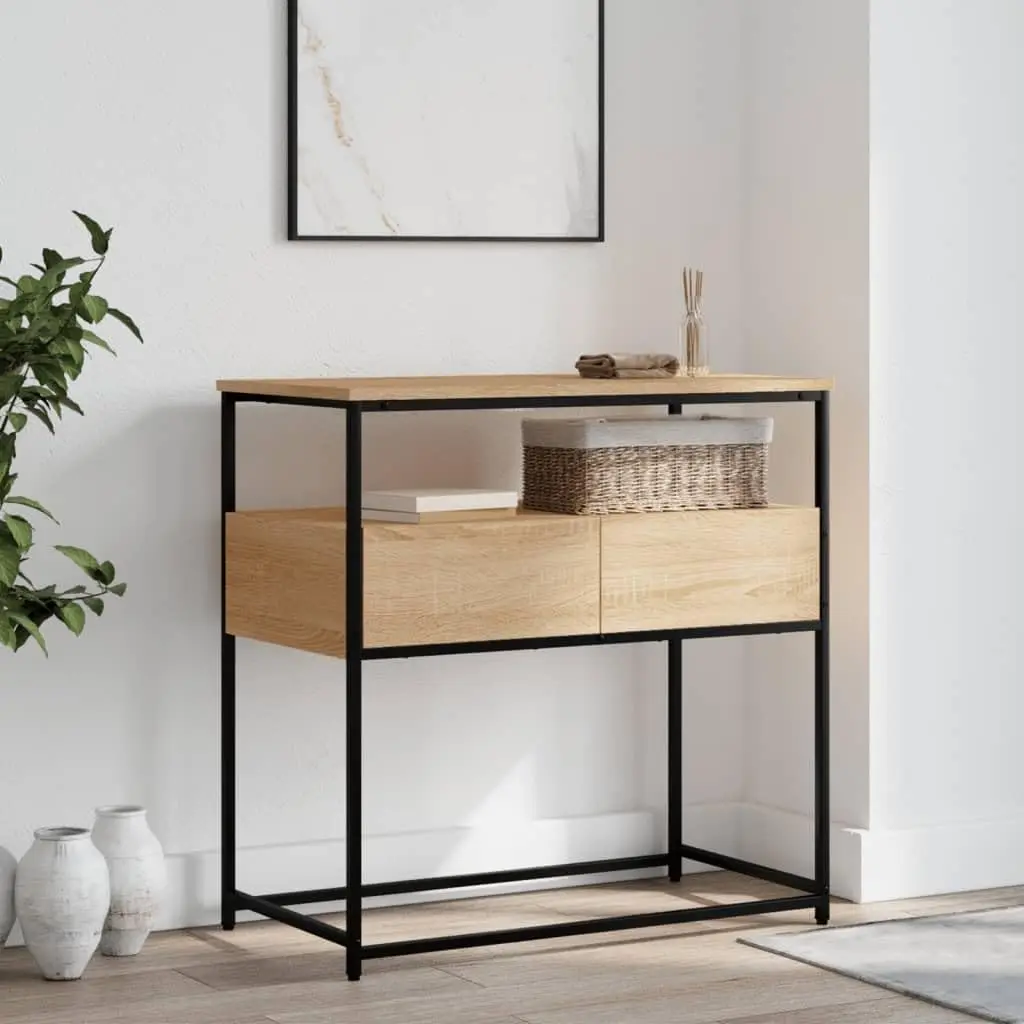 Mesa Consola de Madera, Aparador Estrecho para Entrada o Pasillo, Fácil de Montar, 75x40x75cm, Personalizable