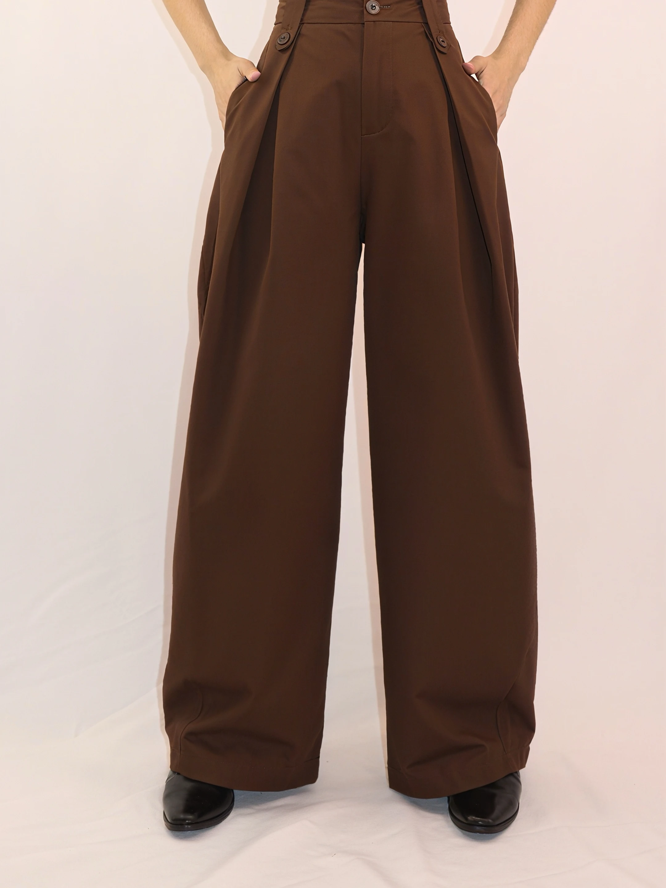 

New 2026 Spring Summer Coffee Yellow Slim High Waist Women's Wide Leg Pants Casual Trendy Cotton Blend Comfortable Pants