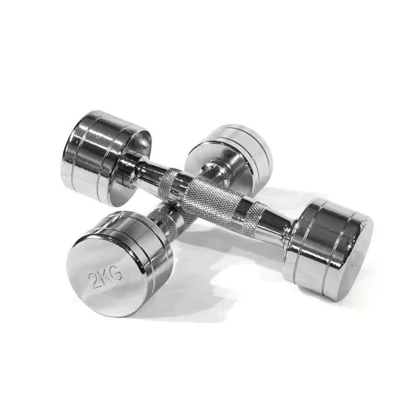 High-quality Pure Steel Plated Dumbbell Ladies and Men\'s Fitness 1kg2kg4kg3kg Fixed Dumbbell Set.