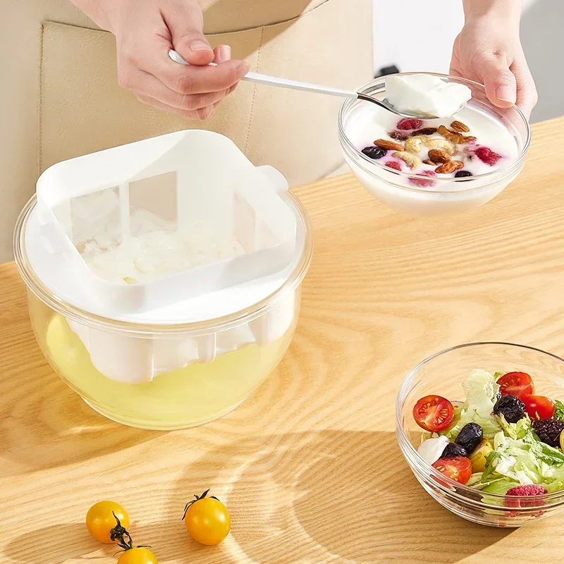 3L Yogurt Strainer Greek Yogurt Strainer Maker Reusable Yogurt Cheese Maker Machine Multipurpose for Juicing Soy Milk