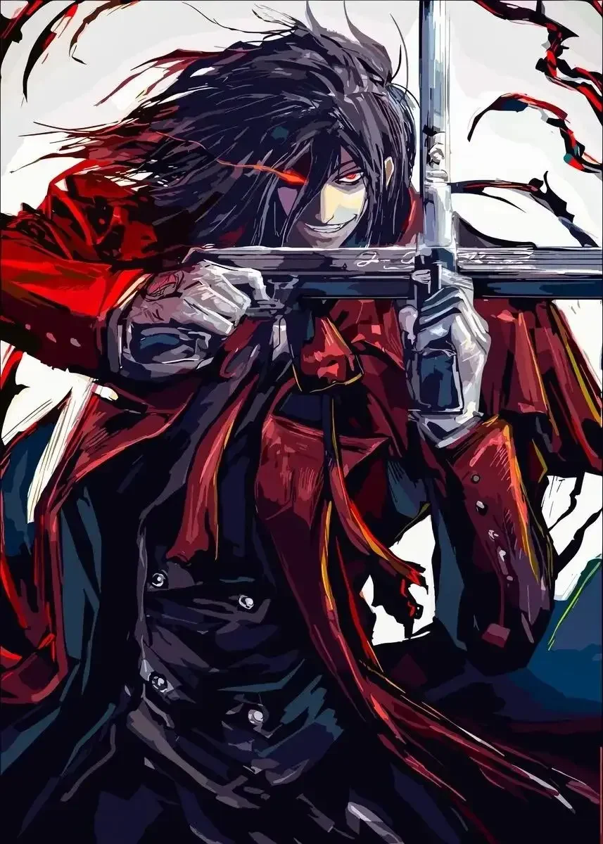 Horror Anime Hellsing Ultimate Posters Manga Canvas Painting Prints Wall Art Mural for Living Room Study Home Decor