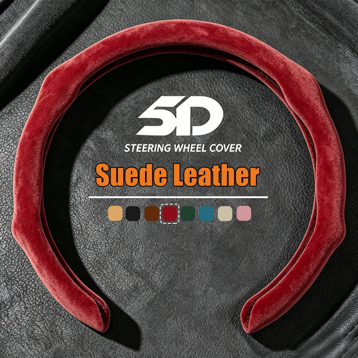 O/D Shaped Suede Steering Wheel Covers Universal Car Anti-slip For BMW i3 i4 iX i7 iX5 XM  iX1 iX3 xDrive25L 5D Car Accessories