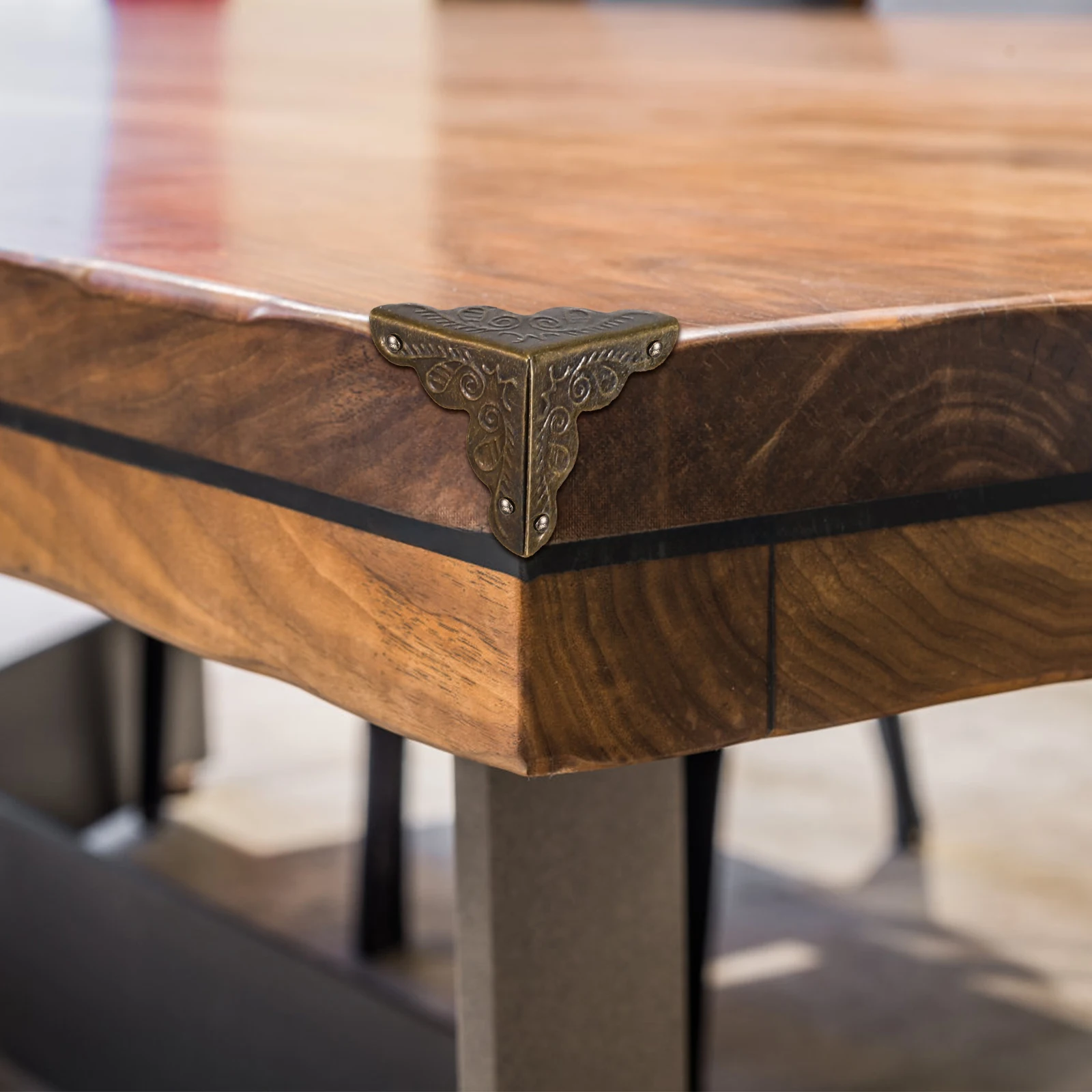 30 قطعة حشوات للزوايا المطبوعة تقليم معدني عتيق للأثاث حافة حماية الجدول خزانة درج غطاء غبار قوس الأجهزة #4