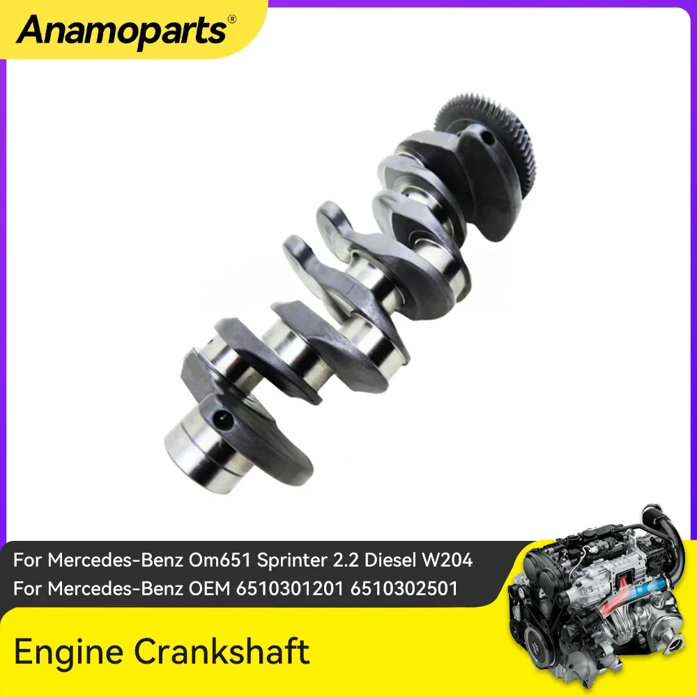 Engine Parts Crankshaft Fit 2.1 2.2 L T L4 Diesel OM651 For Mercedes-Benz C220 E220 W204 A B CLASS Sprinter Vito 2.1L 2.2L