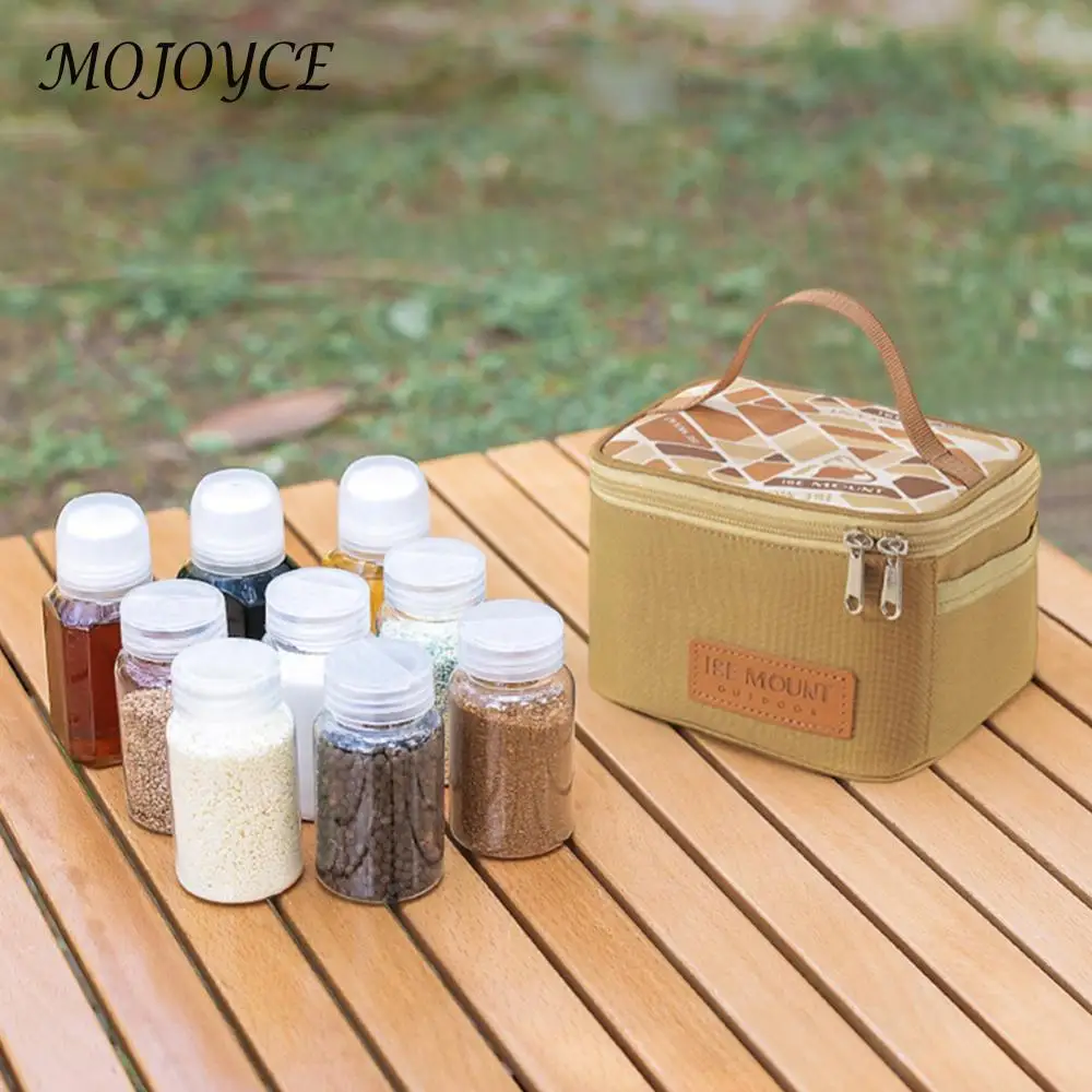 Pepper Spice Storage Jars Set Condiment Jars Organizer Oil Seasoning Containers Bottle Storage Bag Outdoor Barbecue Utensils