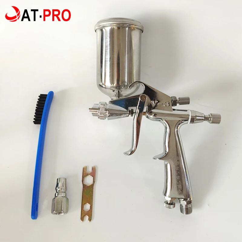 ATPRO Small V3 Repair Spray Gun Nozzle 0.5/0.8mm Automotive Leather  High Atomization  Pneumatic Spray Painting Tool