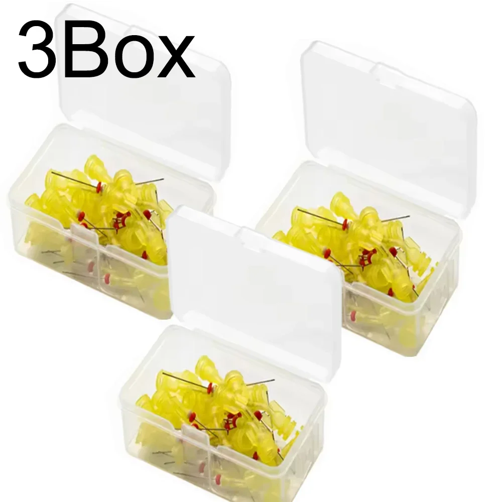 3Pcs Curved Dental Endo Irrigation Needle Reusable Double Side Hole for Root Canal Cleaning Anterior Molar Teeth - Detail 1