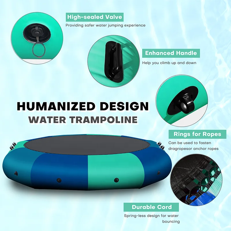 3M Water Bouncer Inflatable Water Trampoline with Electric Pump & Rope Ladderpromote sales