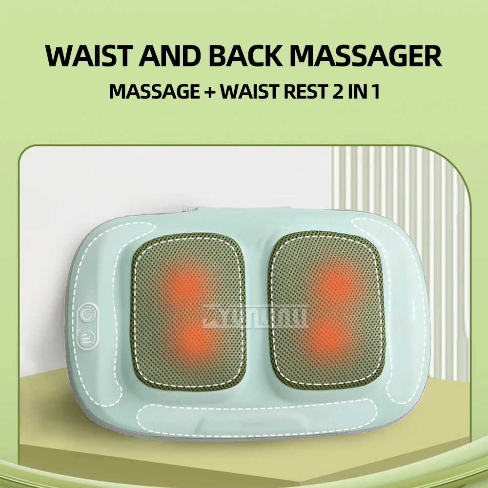 Waist Massager Shoulder Neck Lumbar Spine Hot compress Multifunctional Vehicle Backrest Cushion Kneading Pillow