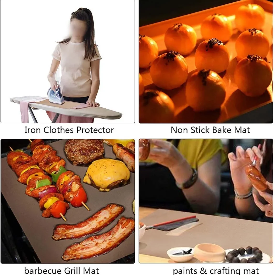 Reusable Non-Stick Silicone Mat for Heat Press Baking and Ironing Tasks 40 x 60 cm Trimmable and Dual-Side Use