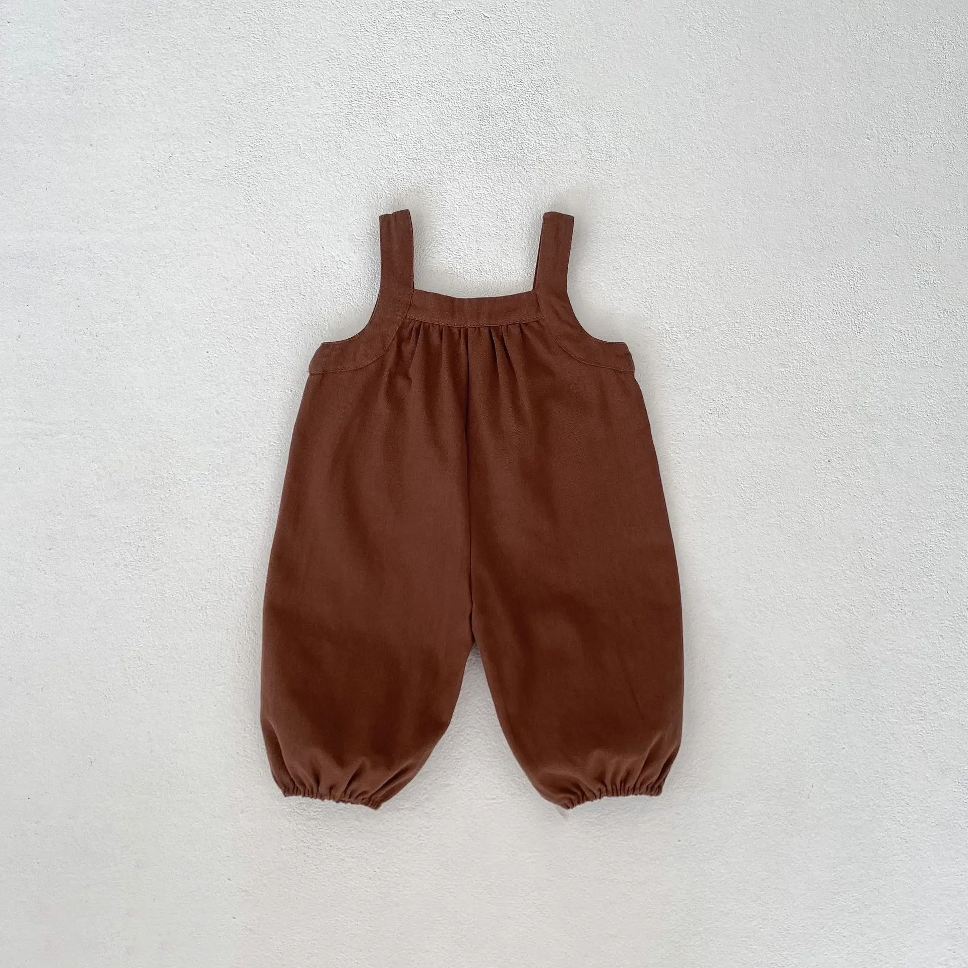 

Spring Style New Baby Clothing For Boys And Girls Embroidered Shoulder Straps Long Pants Jumpsuit