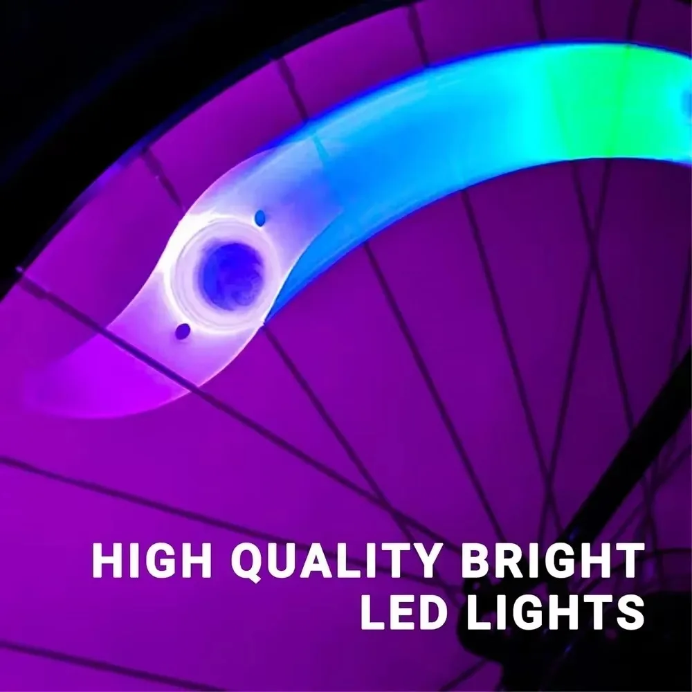 Colorful Bike Wheel Spoke Light Waterproof MTB Balance Bicycle Light LED Tyre Tire Flash Lights Warning Cycling Lamp