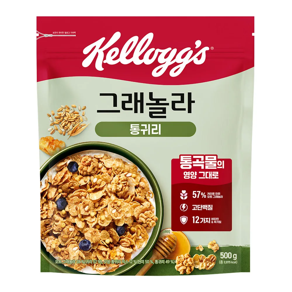 켈로그 시리얼 통귀리 그래놀라 500g 1개