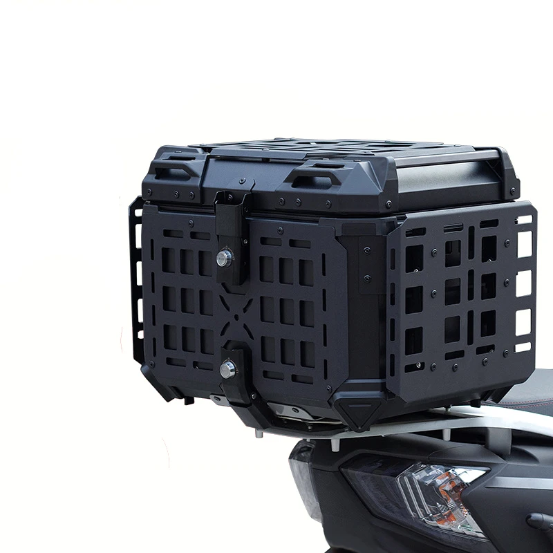 45L Motorcycle Box Aluminum Top Tail Box Rear Luggage Helmet Storage Tool Cases Lock Trunk For BMW R1200GS R1250GS R1200GS