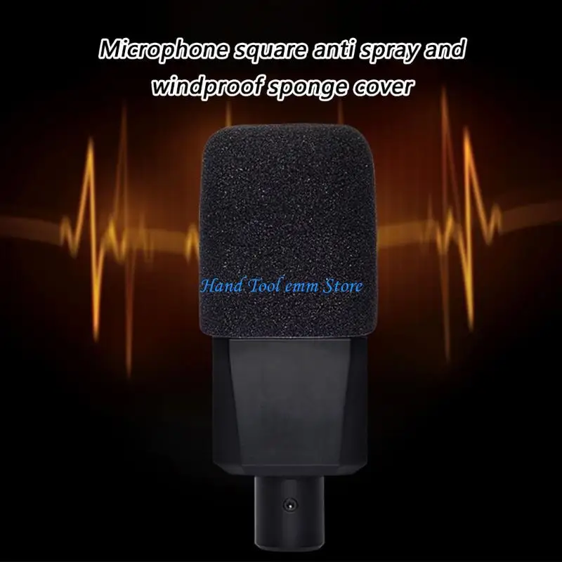 

H37F Strong Square Microphone Wind defender Screen Simple Installs for Better Sound