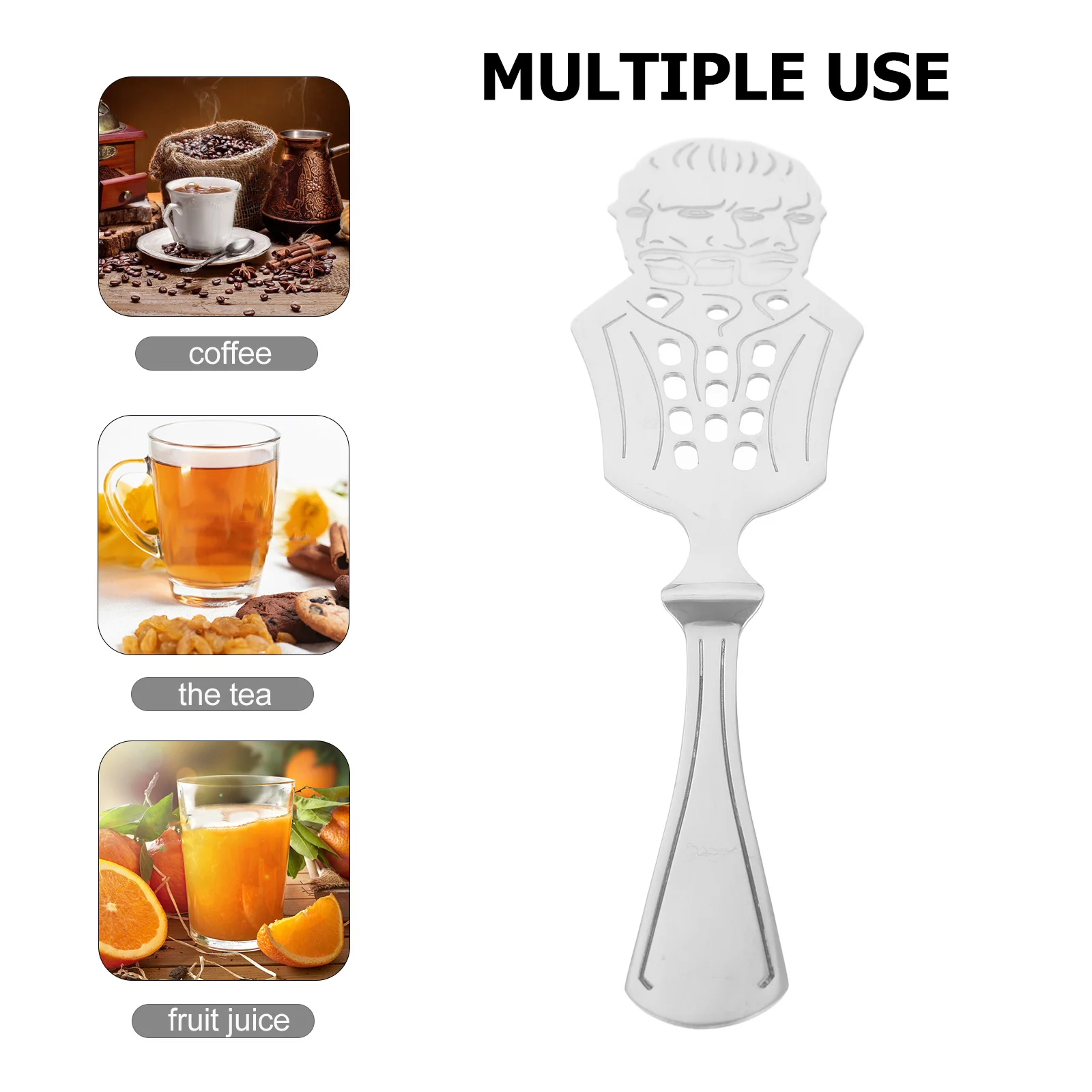 

Absinthe Spoon Hollow Stainless Steel Slotted Dripper for Sugar Cube Filtering Decorative Bar Cocktail Accessory