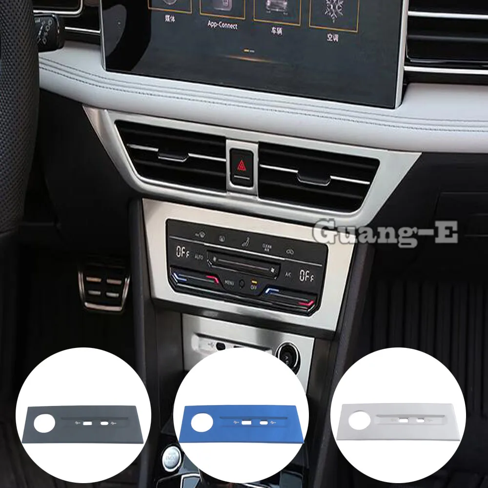 

Stainless Steel Gear Shift Cigarette Lighter USB Charge Covers Car Accessories 1Pcs For Volkswagen VW Tiguan L 2022 2023 2024