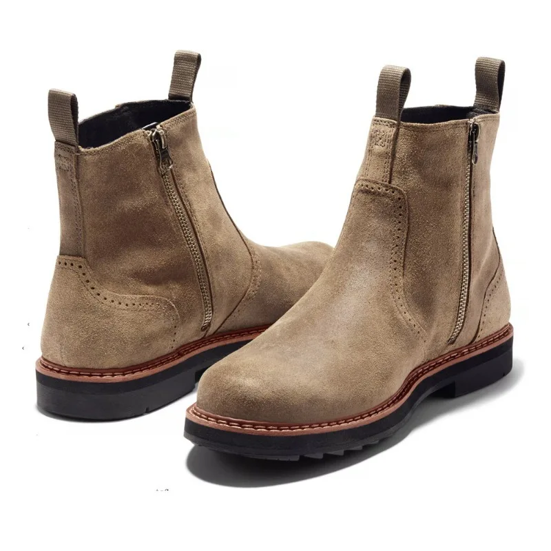 Large Size 39-48 Fashion Man Shoes Handmade Chelsea Retro Leather Boots for Men Comfortable Commute Motorcycle Boots Ankle Boots