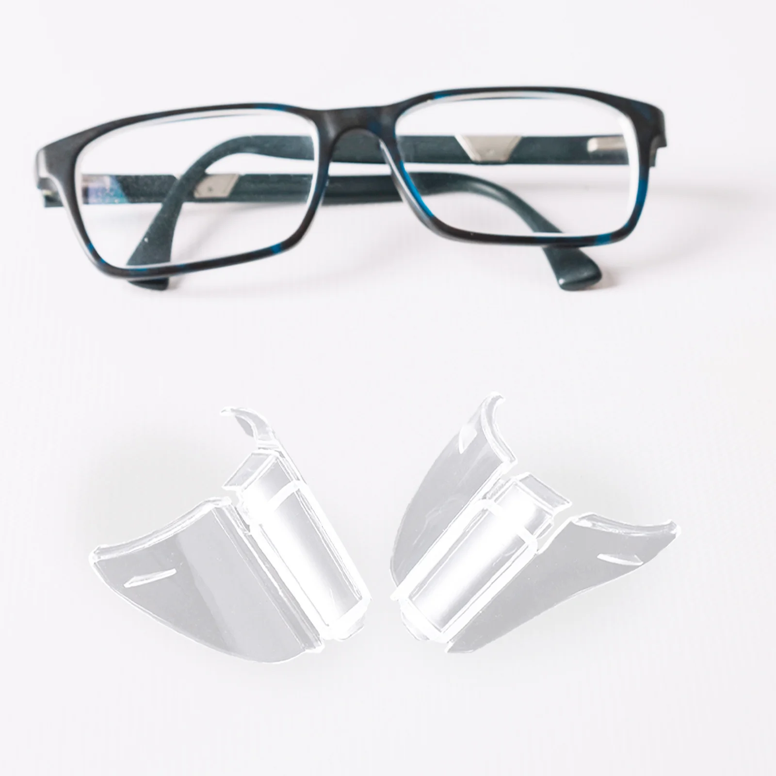 2pcs Eyeglasses Side Shields Clear Flexible Protection For Safety Glasses Universal -Resistant Lightweight Guards Lab