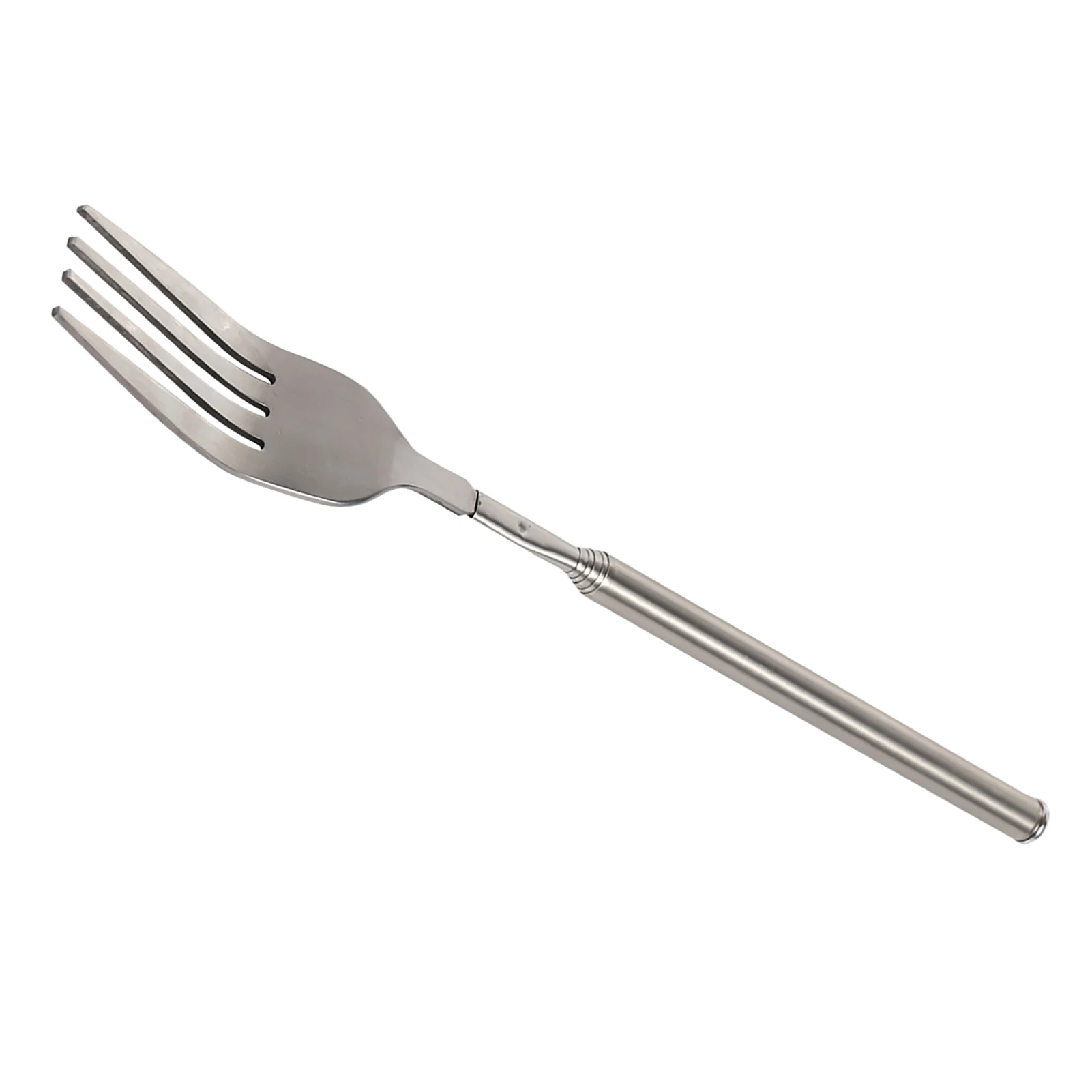 شوكة للشواء من الفولاذ المقاوم للصدأ ، تلسكوبية ، قابلة للتمديد ، فواكه ، مقبض حلوى ، أدوات مائدة #6