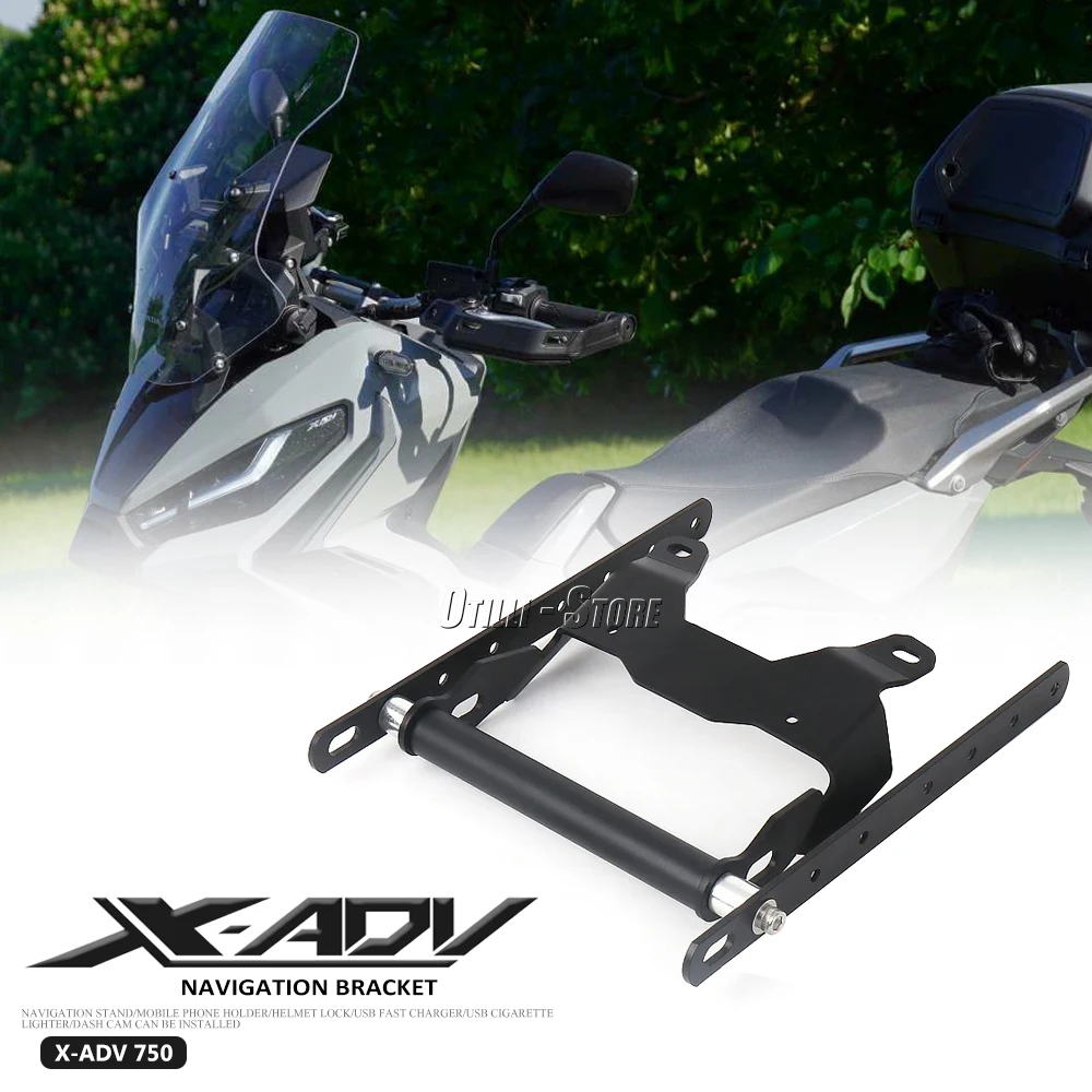 Motorcycle Navigation Bracket For Honda XADV 750 Metal GPS Handlebar Holder Mobile Phone Charging Stand Motorcycle Accessories