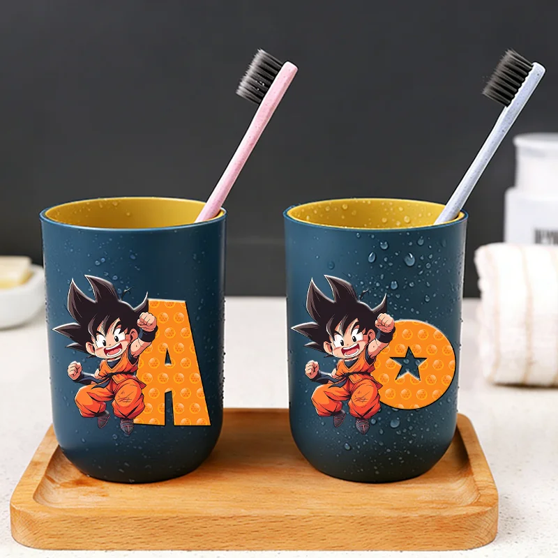 Dragons Ball Anime salle de bain gobelets produits de salle de douche ménage brosse à dents tasse accessoires de voyage Goku lettre rince-bouche tasses