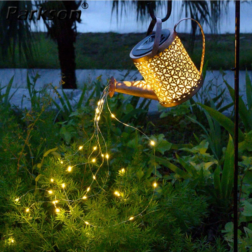 

Solar Watering Can LED Light Hanging Waterfall Lamp Waterproof IP65 Raindrop Shower Lawn Lamp For Outdoor Garden Yard Decoration