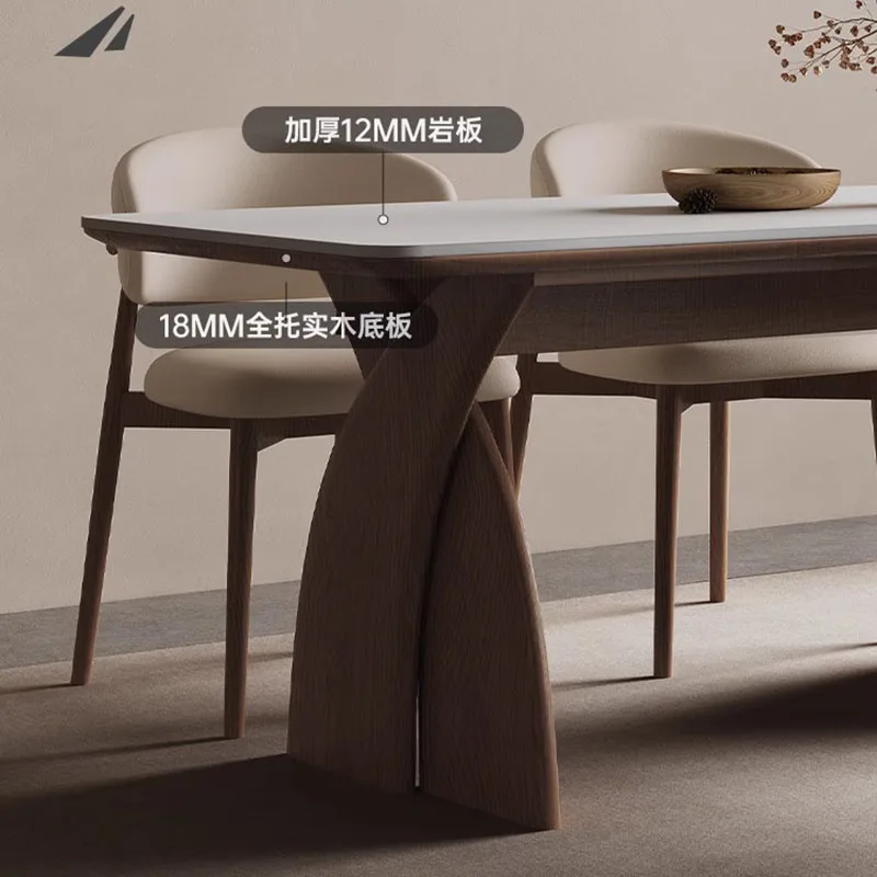 Light And Luxurious Slate Dining Table Small Family Living Room Modern Simple Rectangular Mesas De Comedor Slate Dining Table