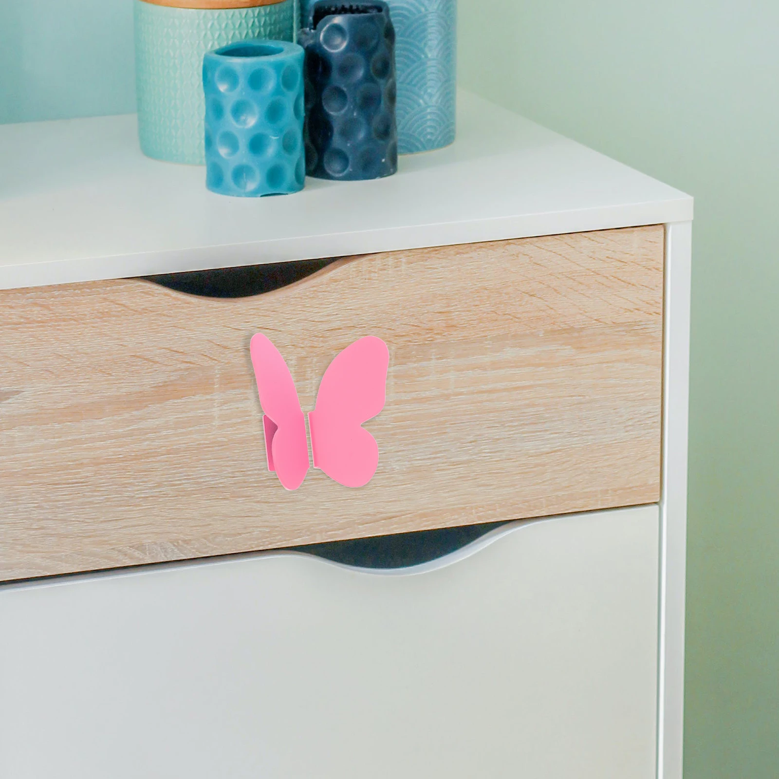 

1Pair Butterfly Cabinet Handles Cute Decorative Drawer Pulls for Room Dresser Kitchen Bathroom Furniture