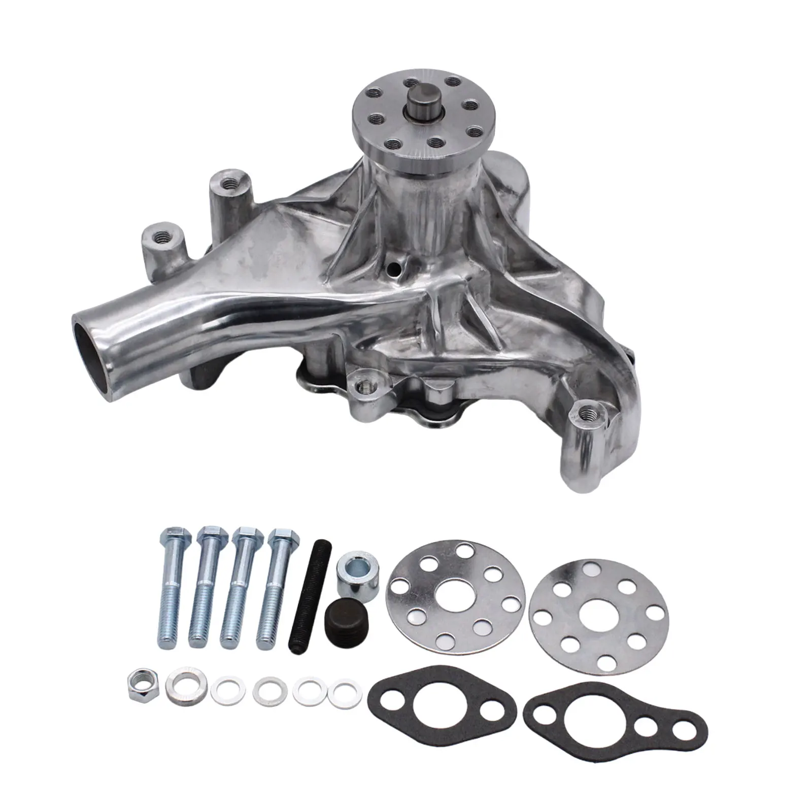 Water Pump Long Chrome Durable Automotive for Chevy 283 327 350 383 Sbc Automobile Accessory Stable Performance