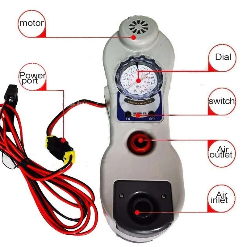 12V DC Marine Air Pump 500L/min Overheat Protection Multi-Use Inflatable Boat Air Pump - view 5