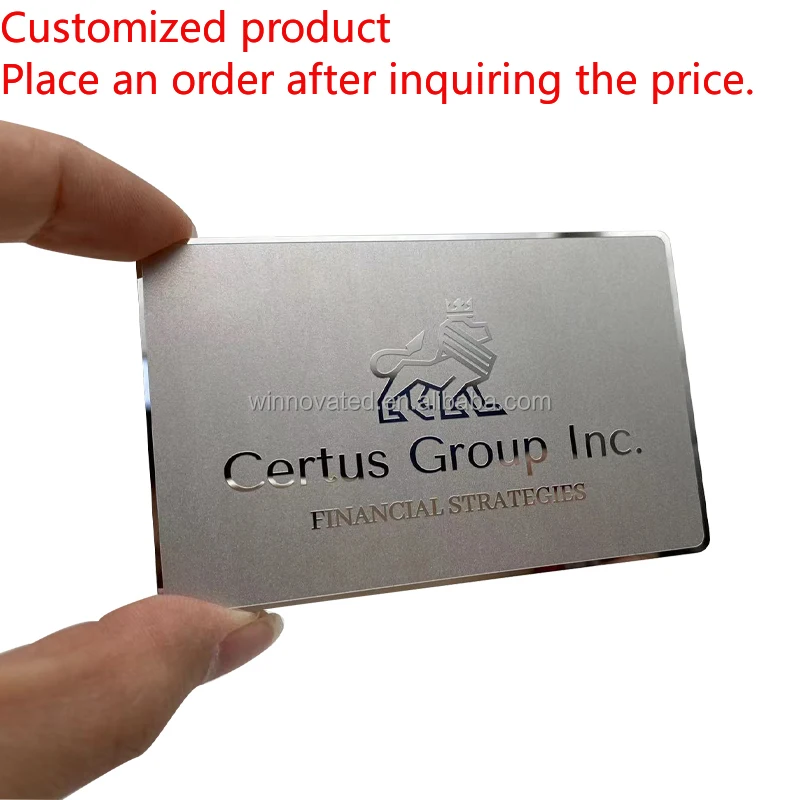 

Индивидуальный продукт, печать на заказ, членство лояльности, металлическая визитная карточка