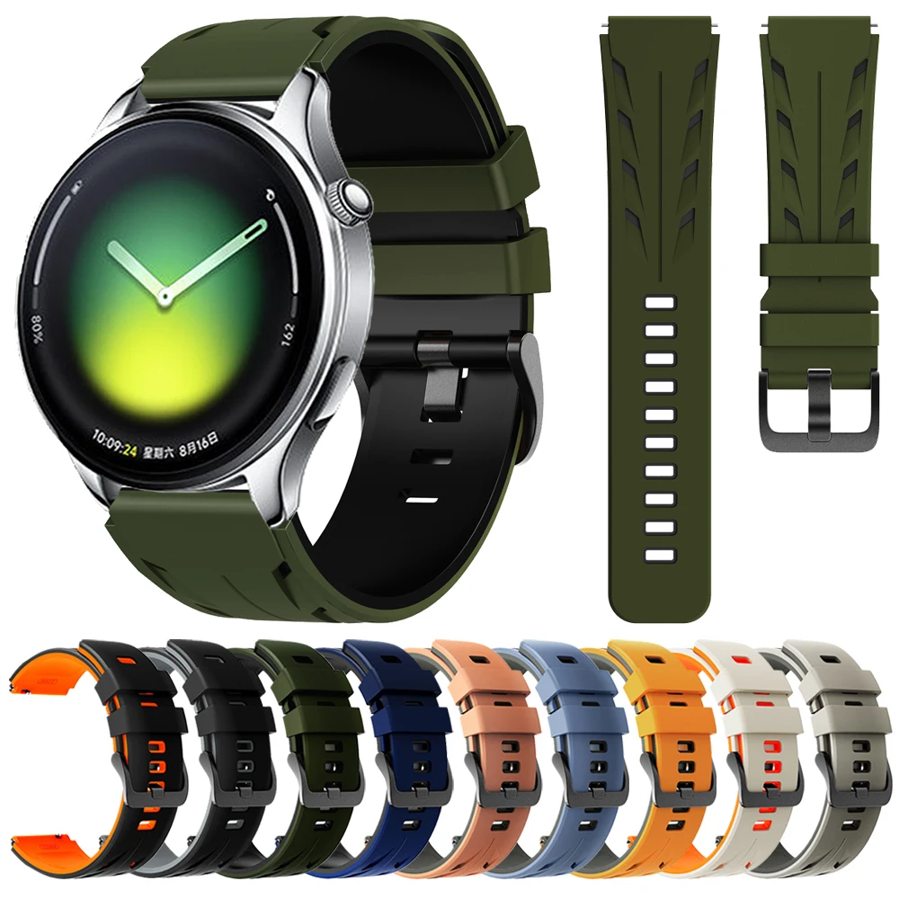 22mm Silikonarmband für Xiaomi Mi Watch 5 S4 Sportarmband für Xiaomi Watch 2 Pro S1 Active S2 S3/Watch Color 2 Ersatzband