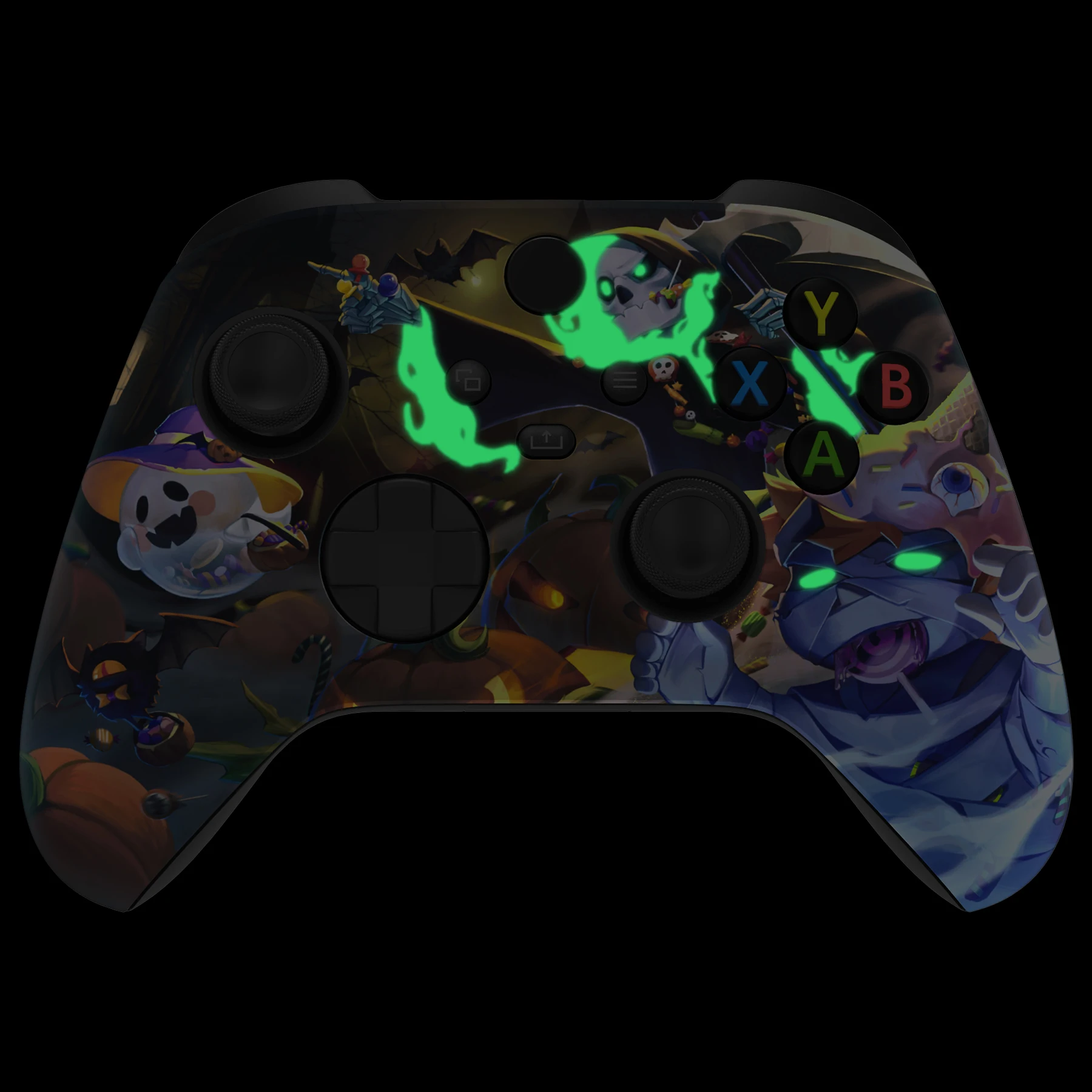 eXtremeRate Replacement Soft Touch Front Housing Shell Cover Faceplate for Xbox Series X/S (Xbox Core) Controller - Glow in Dark