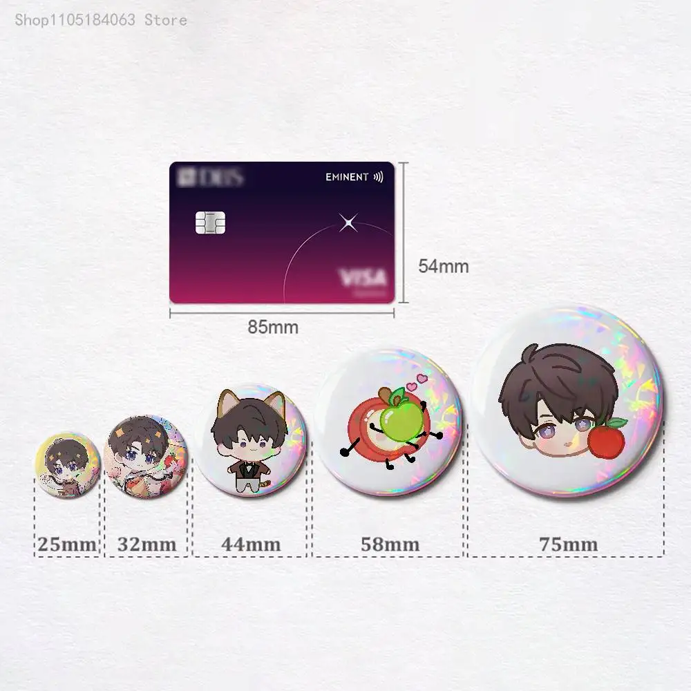 Love And Deepspace Caleb Badges 25 32 44 58 75 mm Round Cosplay Pin Bag Decor Fans Collect Friends Gifts Brooch Souvenir