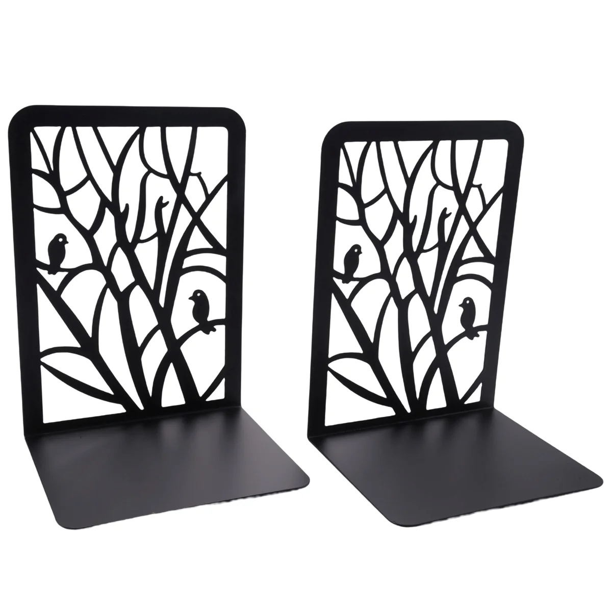 Book Ends, Book Ends for Shelves, Decorative Bookends for Books, Bookends for School, Home Or Office (Black, 1 Pair)