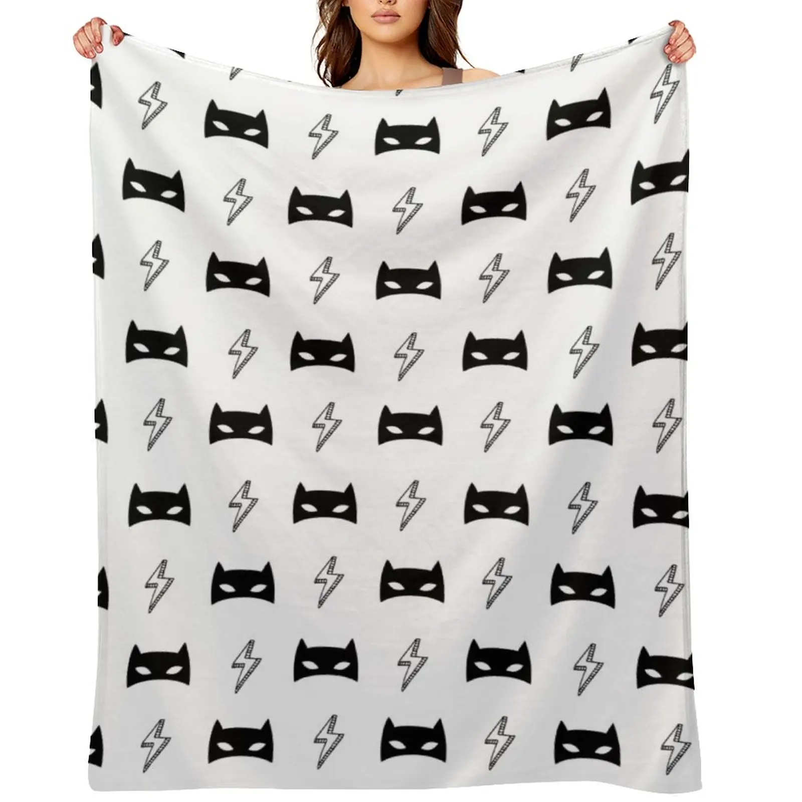 

Superhero black mask Throw Blanket christmas decoration sofa bed blankets ands Furry Blankets