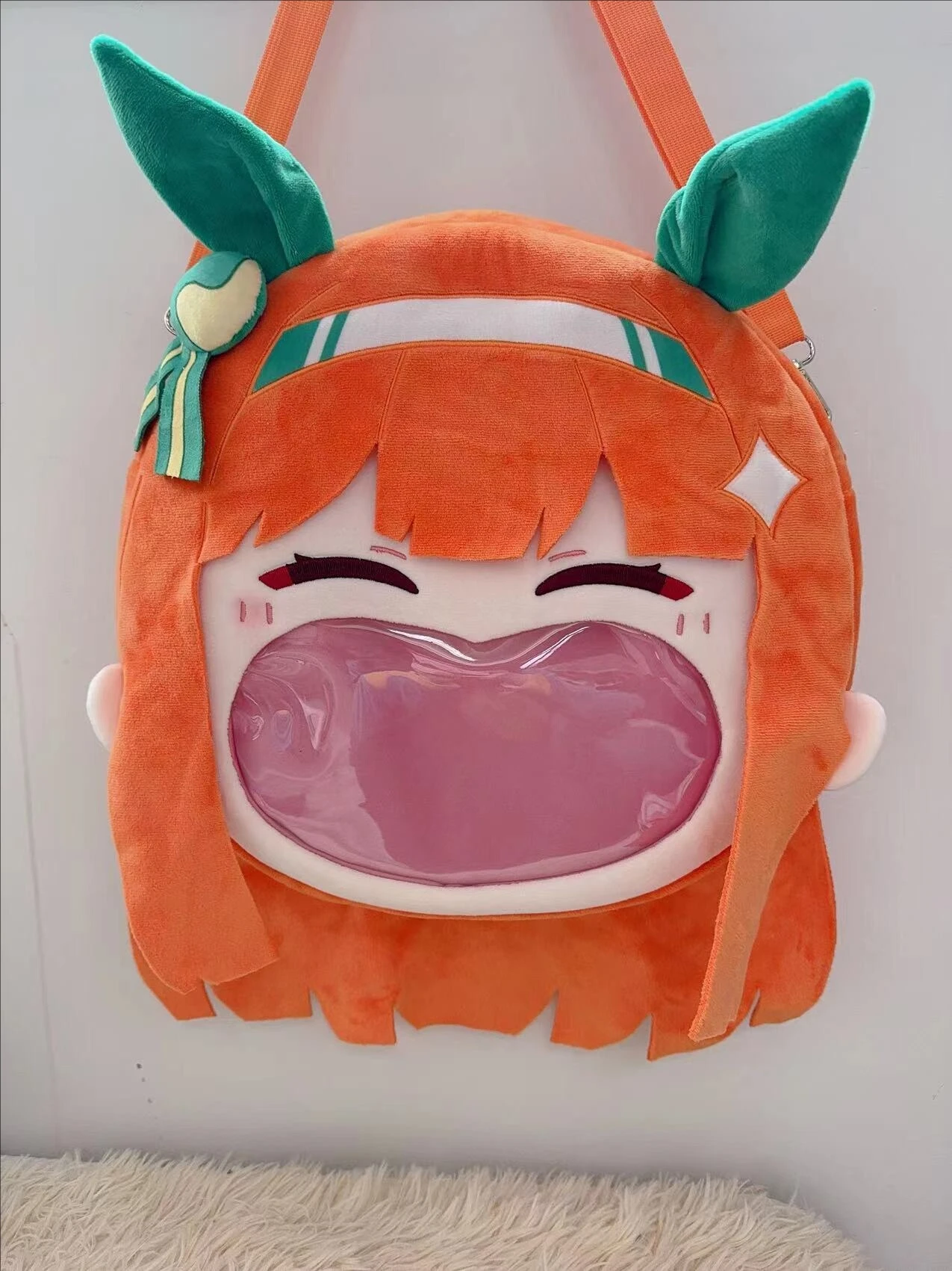 Itabag Uma musume Pretty Derby Silence Suzuka Backpack Plush bag Unisex Shoulder bag Cosplay Student  Backpack Bag Birthday Gift