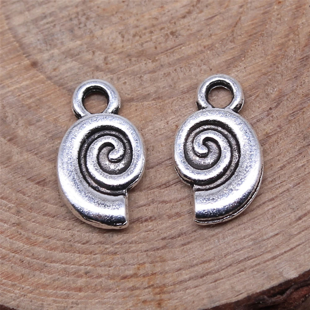 WYSIWYG 20 sztuk 7x12mm antyczne srebro kolor muszla Charms wisiorek do tworzenia biżuterii DIY komponenty do biżuterii — zdjęcie 3