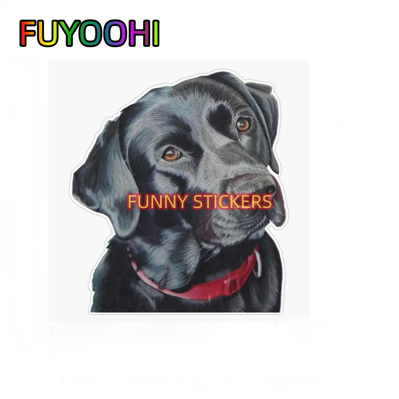 

FUYOOHI Indi The Black Labrador Car Stickers For Laptop Water Bottle Phone Car Truck Van SUV Motorcycle Vehicle Paint Window