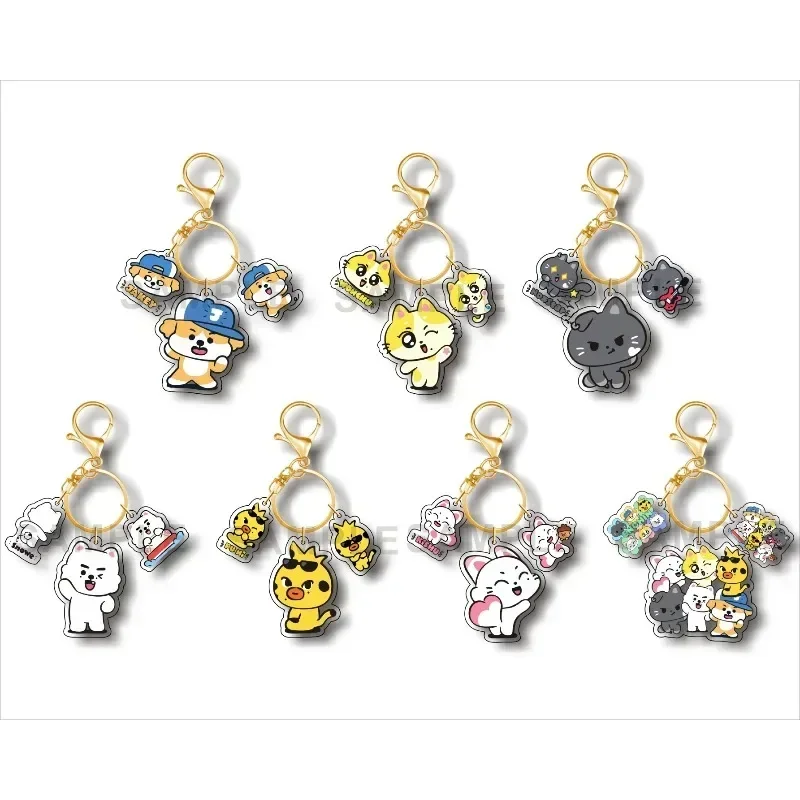 Cartoon ENHYPENS Lovely Pattern Key Daily Matching Key Decorative Bag Hangers and Lightweight Acrylic Keychain Ornaments view 2