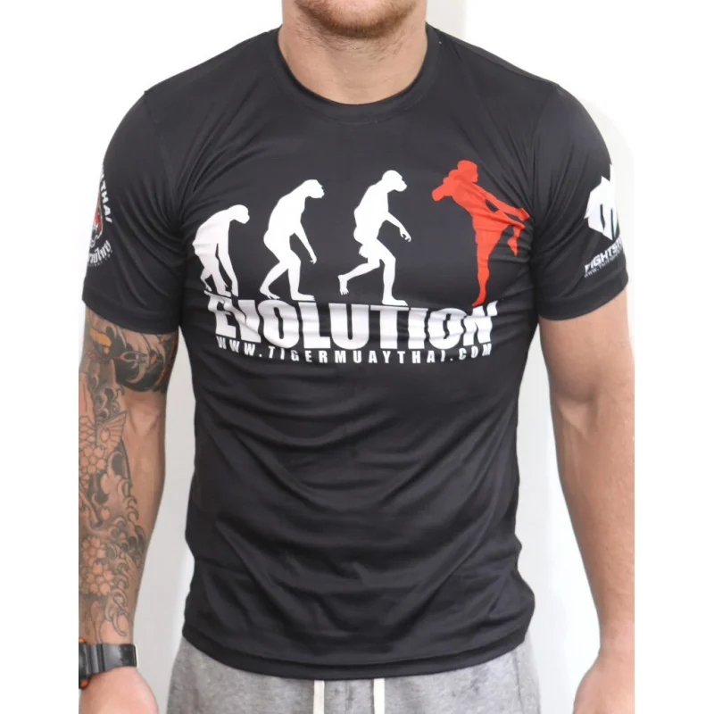 Quick-Drying T-shirt MMA Fight Sports Fitness Tiger Comprehensive Fighting Training Muay Thai Sanda Running Leisure