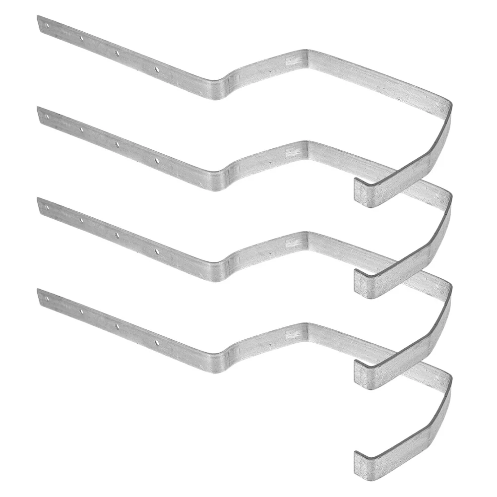 4 pcs Heavy Duty Iron Brackets Roof Gutter Racks For Rain Gutter Support Stable Water Flow Prevent Sagging Durable Metal