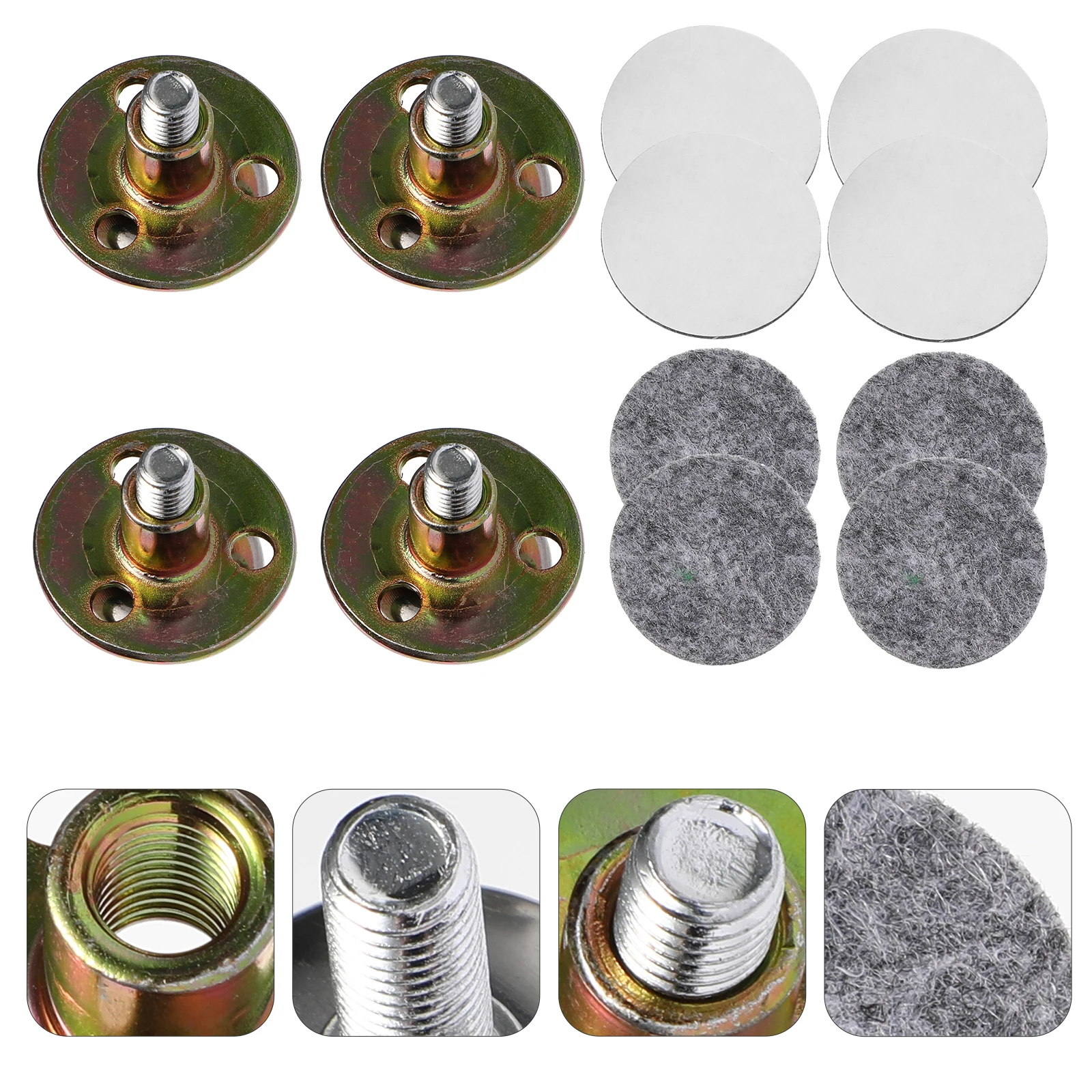 

4Pcs Furniture Levelers Heavy Duty Iron Material Anti-Shake Bed Chair Table Stabilizers Furniture Leg Leveling Feet Pads Sofa